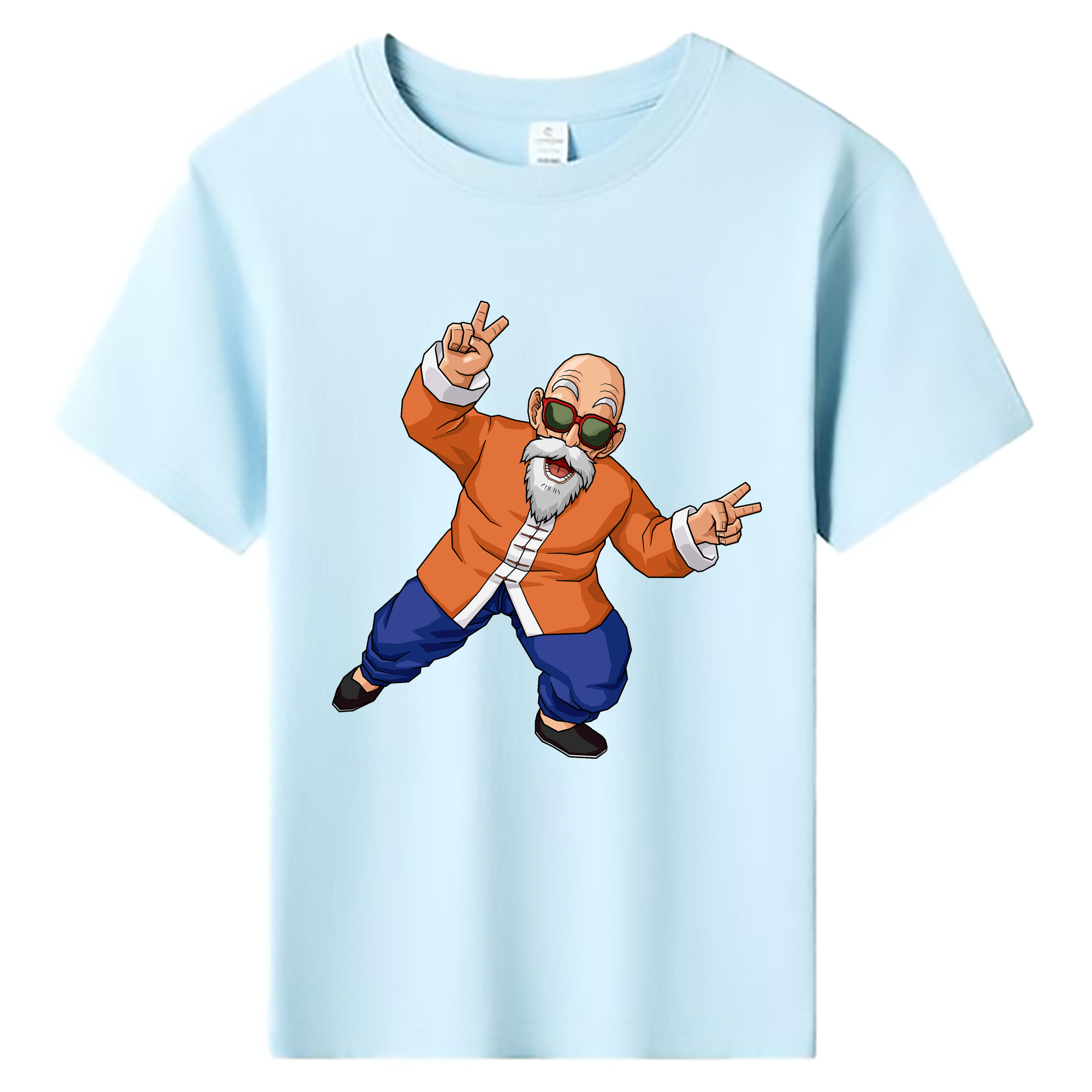 （画像用） ドラゴンボール 亀仙人（かめせんにん） DRAGON BALL Master Roshi Kame Sennin 綿100％キッズTシャツ（フロントプリント）
